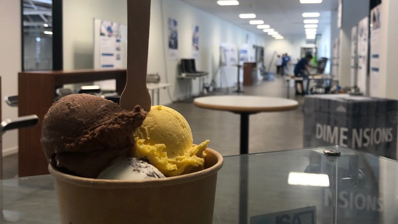 Pause mit Eiscreme